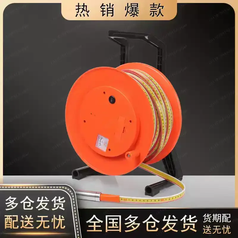 Portable Stainless Steel Water Level Gauge – Cable Type Groundwater Depth Meter for Well Measurement