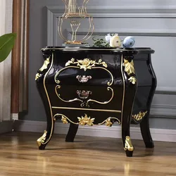 Black Bedside Table Drawers Bedroom Modern Living Room Nightstands Coffee Tables Home Muebles Para El Hogar Furniture Decoration