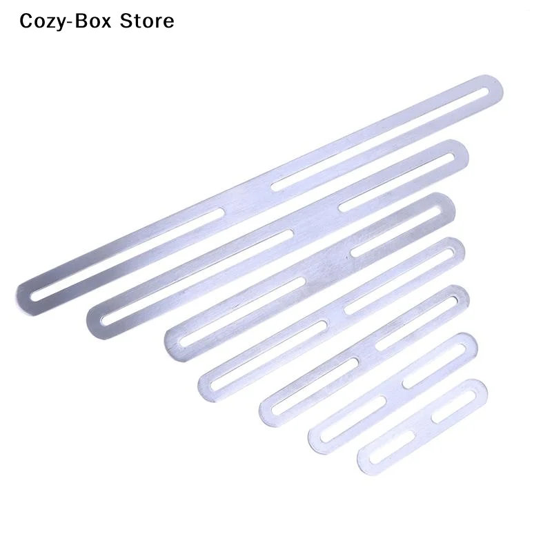 [ZY]1Pcs Stainless Steel Straight Angle Bracket Black/Silver Thickened 180 Degree Flat Fixed Bracket Connector Furniture Holder