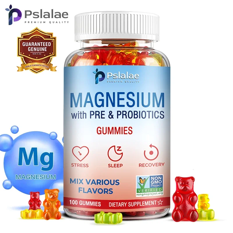 Magnesium Citrate Gummies - Supports Muscles, Nerves, Bones and Heart, Non-GMO