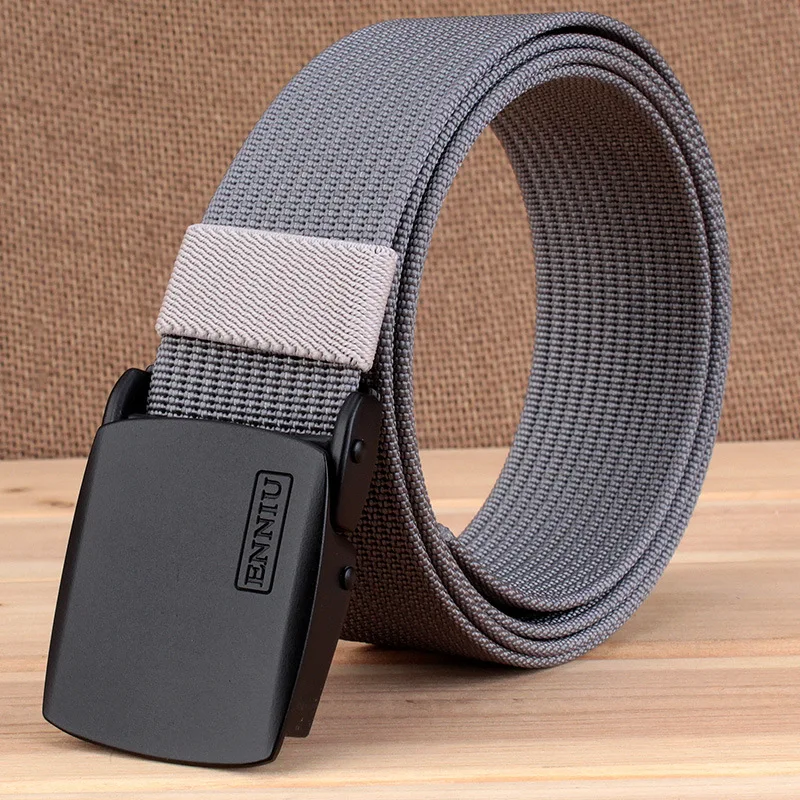 High quality men's tactical belt top quality 4 mm thick 3.8 cm wide casual canvas belt sports outdoor alloy smooth buckle men's