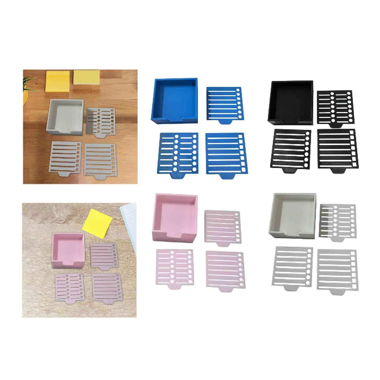 

Sticky Note Holder with Stencil Note Dispenser Box,Versatile,Business Card