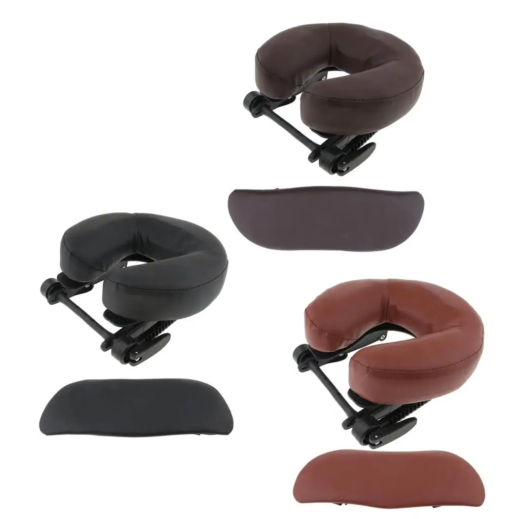 U shaped Face Cradle Cushion Arm Support Pad Massage Relax Table Folding Chair Headrest Soft PU Foam Pillow For Salon SPA Home