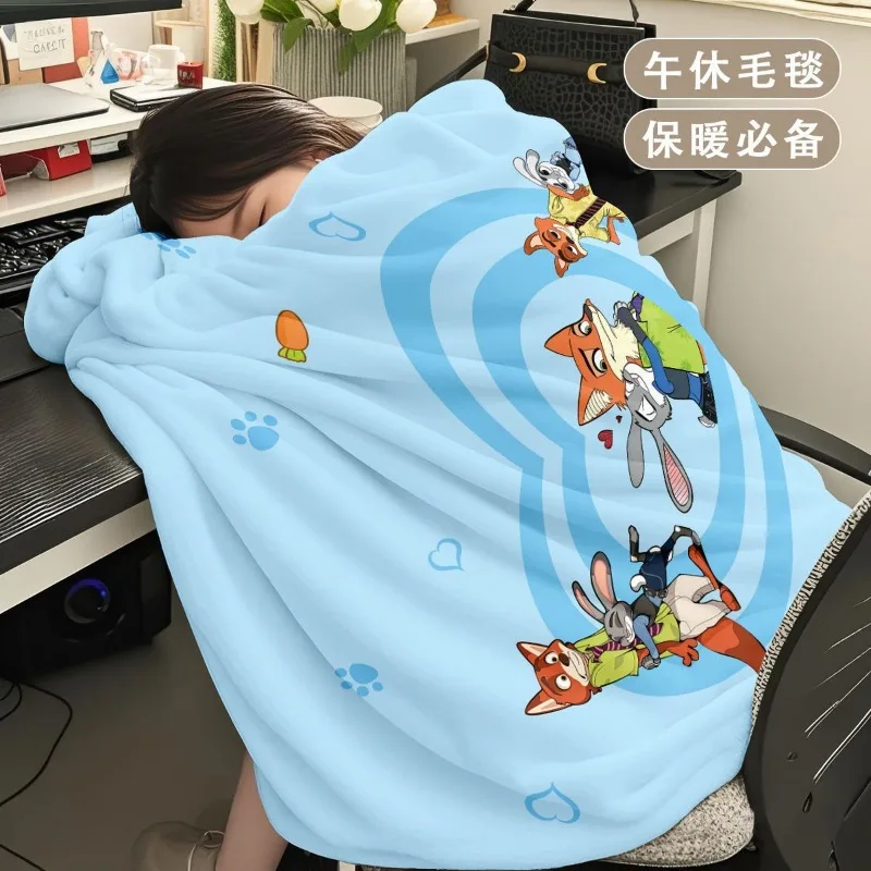 ผ้าห่มลายการ์ตูนดิสนีย์น่ารัก จูดี้ ฮอปส์ นิค ไวลด์ สำหรับเด็กผู้ชายและเด็กผู้หญิง ใช้ในหอพัก งีบหลับ แอร์ ห้องนอน โซฟา และคลุมขา