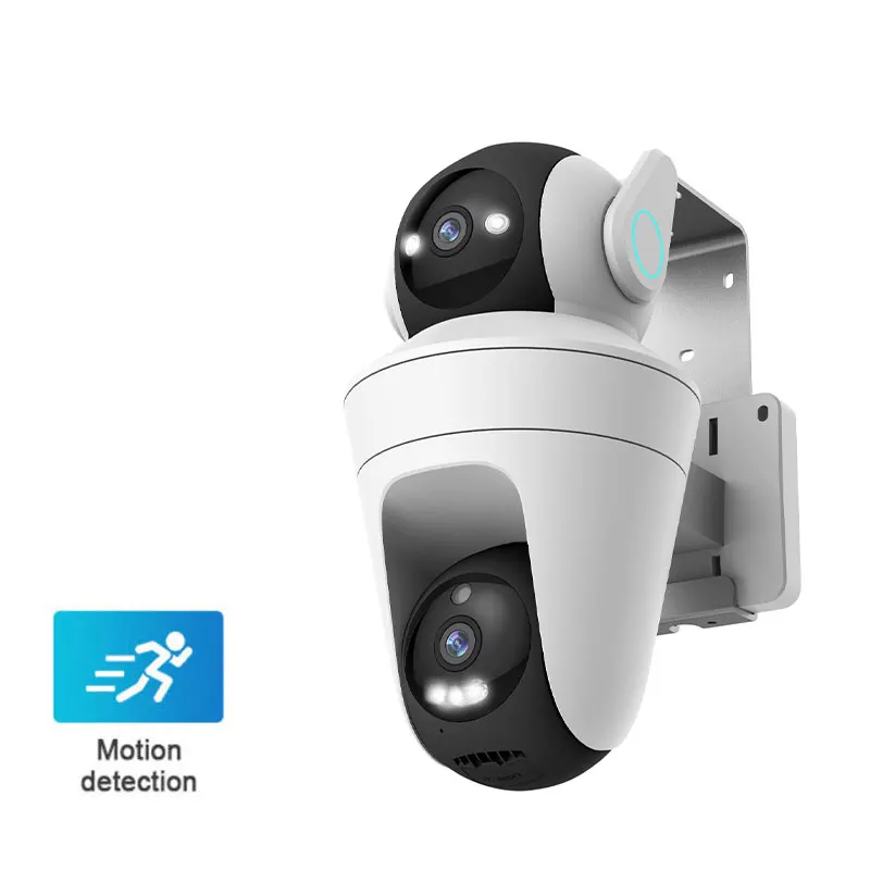 5MP UHD iCam365 APP   Dual Lens Floodlight Wireless PTZ IP Camera Full Color AI Humanoid Detection CCTV Baby Monitor