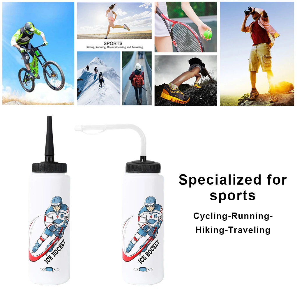 White Squeeze Bottle With Long Straw For Cycling And Hiking No Leaks Large Capacity Safe And Durable