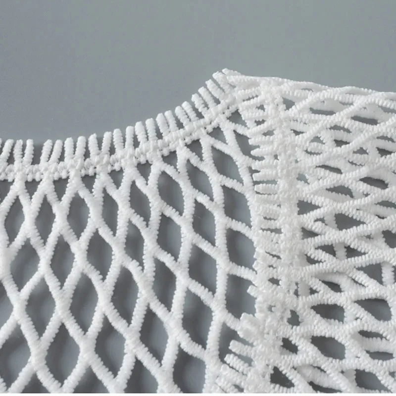 1Pc 메쉬 화이트 블랙 자수 레이스 패브릭 DIY 봉제 신부 아플리케 넥 라인 칼라 공예 Guipure 웨딩 장식