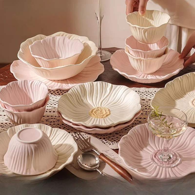 

LMM ceramic bowl household high value tableware high sense plate