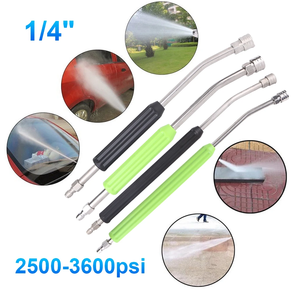 Car Wash Gun Extended Rod 1/4 Extension Rod Attachment Elbow Water Gun Extension Rod Pressure Water Gun Self-Locking Extension