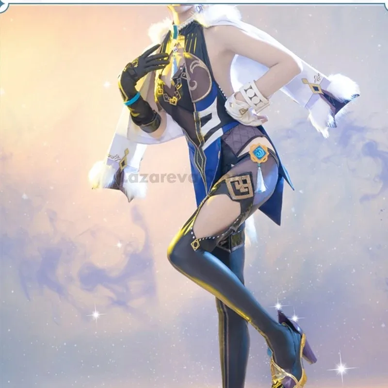 DY20Yelan Cosplay disfraz peluca juego Genshin Impact Cosplay Genshin Impact Ye Lan Cosplay disfraz Anime fiesta juego traje 25