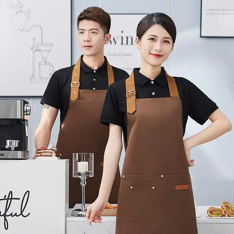 Customized your logo new fashion casual men and women Woolen apron