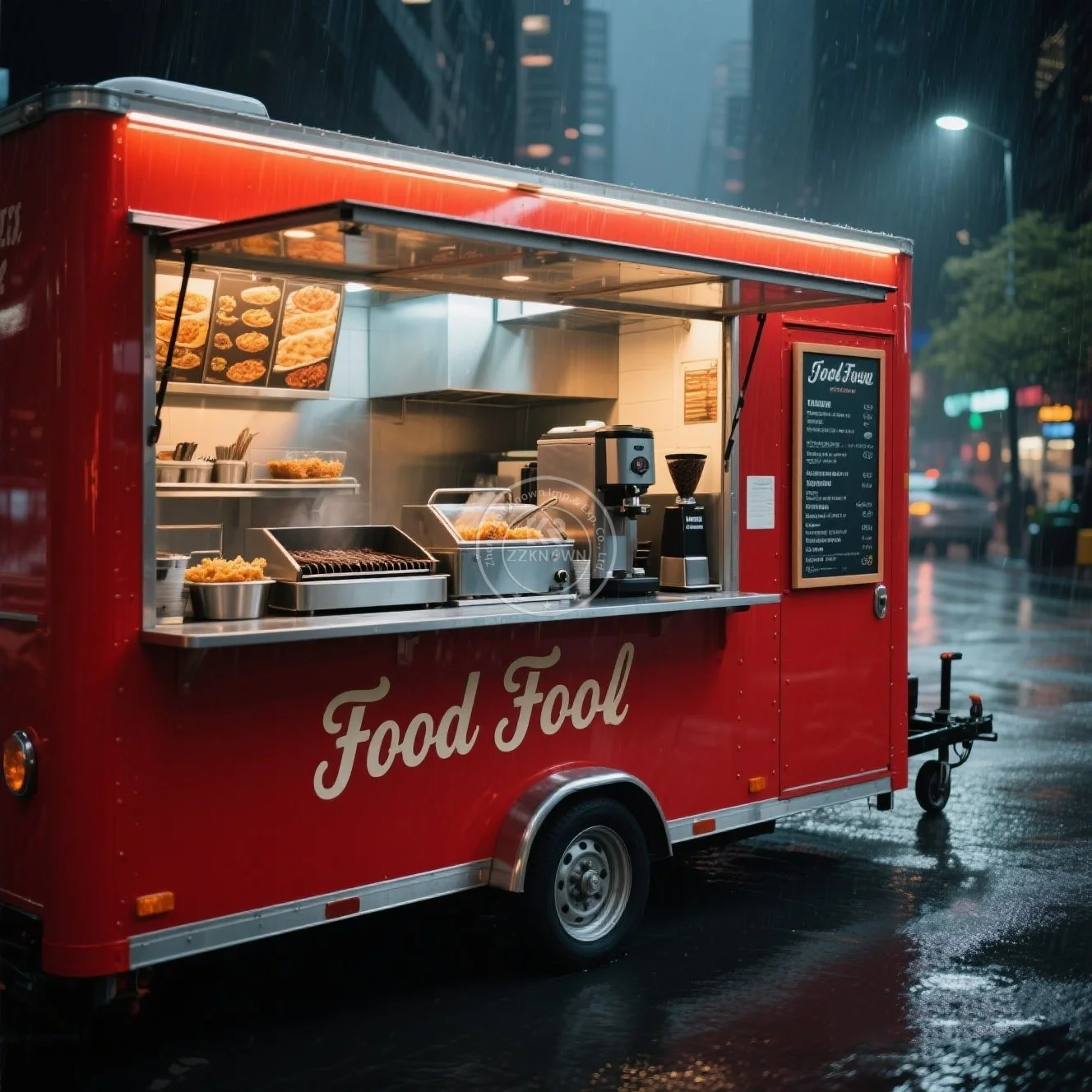 

Food Trailer Mobile Deep Fryer Mobile Kitchen Trailer Customized Concession Food Truck