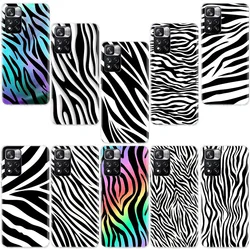 Zebra Print Clip Art Animal Phone Case For Xiaomi Redmi Note 14 Pro 12 Plus 12S 10 11 Pro 4G 5G 9T 9S 8T 10S 11T 11S 11E 9 8 Coq