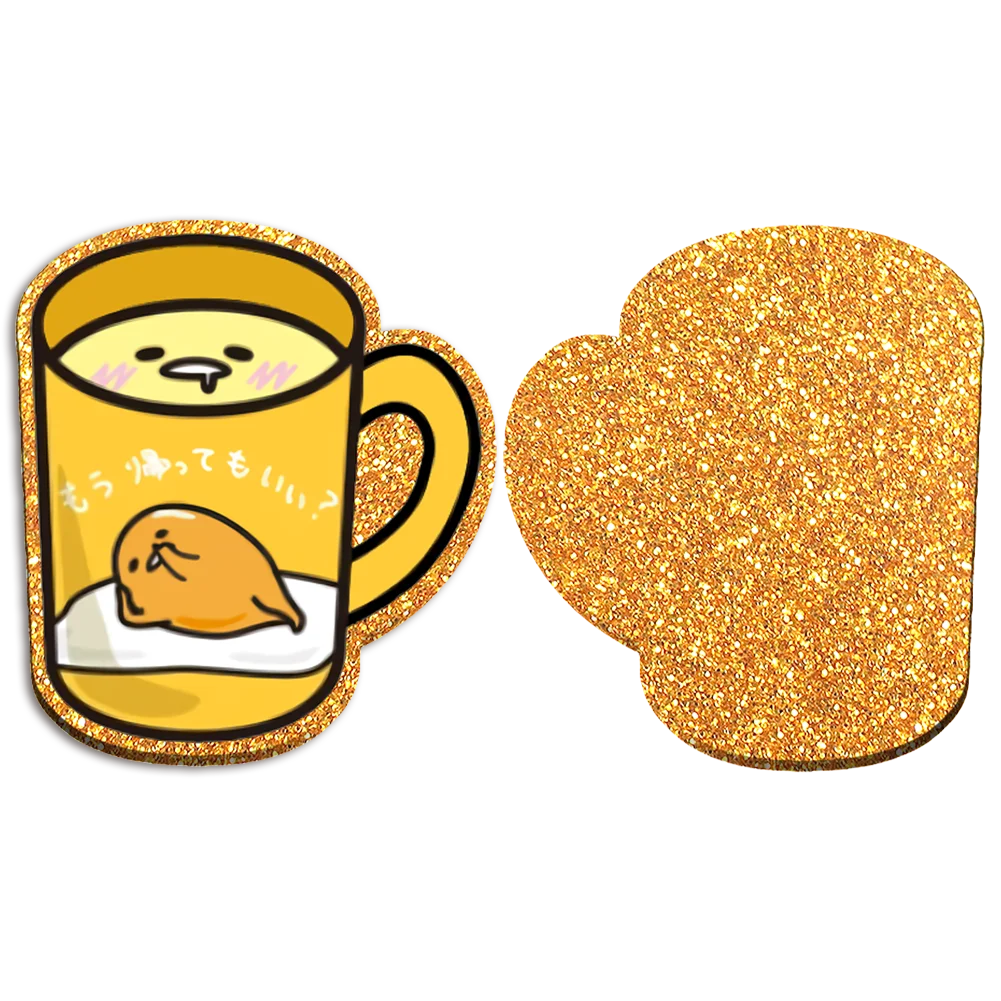 

Cute Gudetama Sanrio Gold Glitter Acrylic Cabochon For DIY Crafts Phone Case Shoe Charm Keychain Ornament Gift Decor