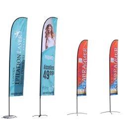 Custom Printed Beach Flag Promotion Outdoor Sport Race Flags Advertising Swooper Feather Flag Outdoor Business shop sign banner
