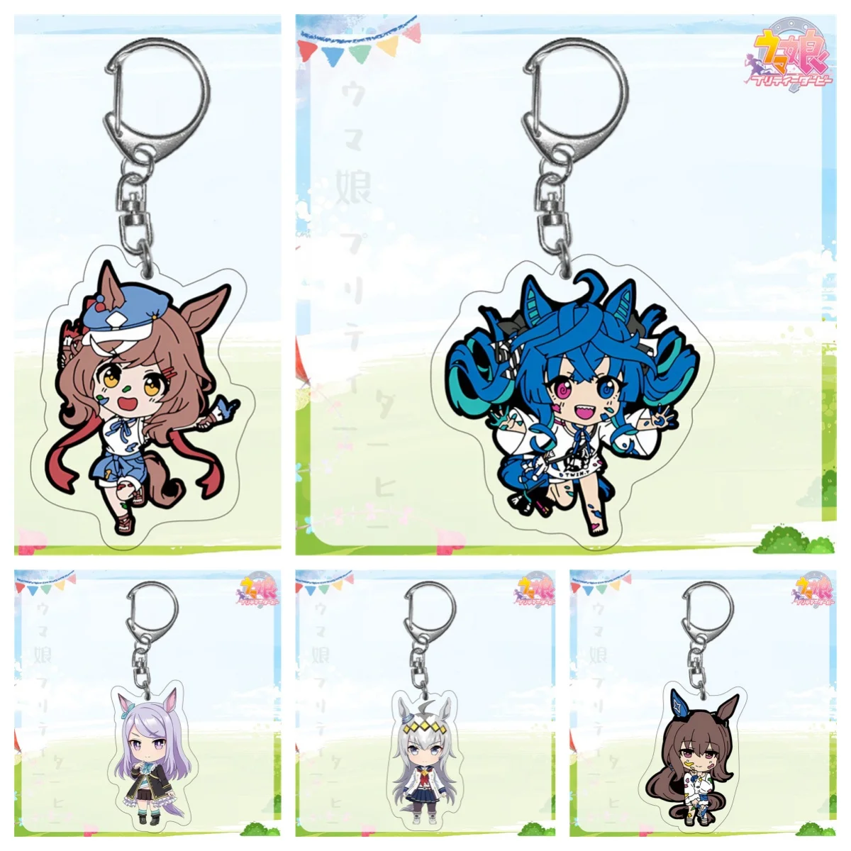 

Diy PrettyDerby Anime Peripherals Customized Transparent Acrylic Board Figure Keychain Cartoon Desktop Ornament Christmas Gift