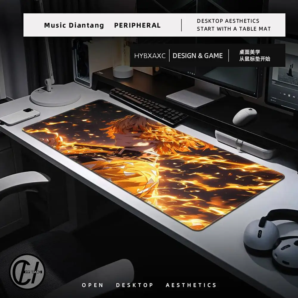 Anime D- Demon S-Slayer M-Muichiro Mouse Pad Keyboard Computer Office Table Mat XXL Rubber Anti-Slip Gaming Keyboard Mat HYBXAXC