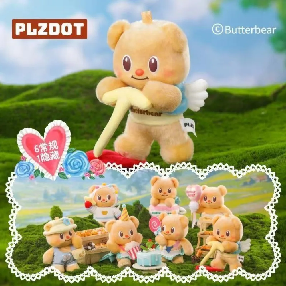 

Подлинная загадочная коробка Plzdot Butterbear's Holiday, плюшевая серия, фигурка слепых коробок, милый настольный декор, кукла, коллекционные подарки на день рождения