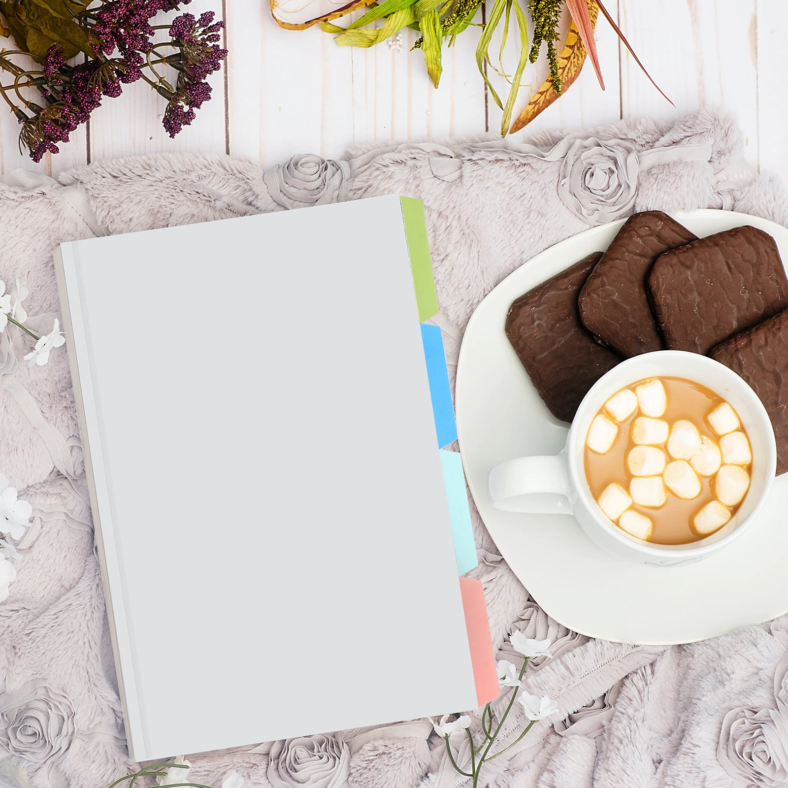 

4 Pcs A4 30 Hole Colored Index Dividers Plastic Notebook Tabs for Binder Loose Leaf Page Markers School Office Supplies