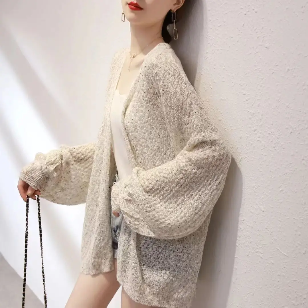 

Autumn Knit Sweater Women Harajuku Loose 2023 Warm Cardigan Ladies College Casual Long Knit Korean Simple Outwears Retro