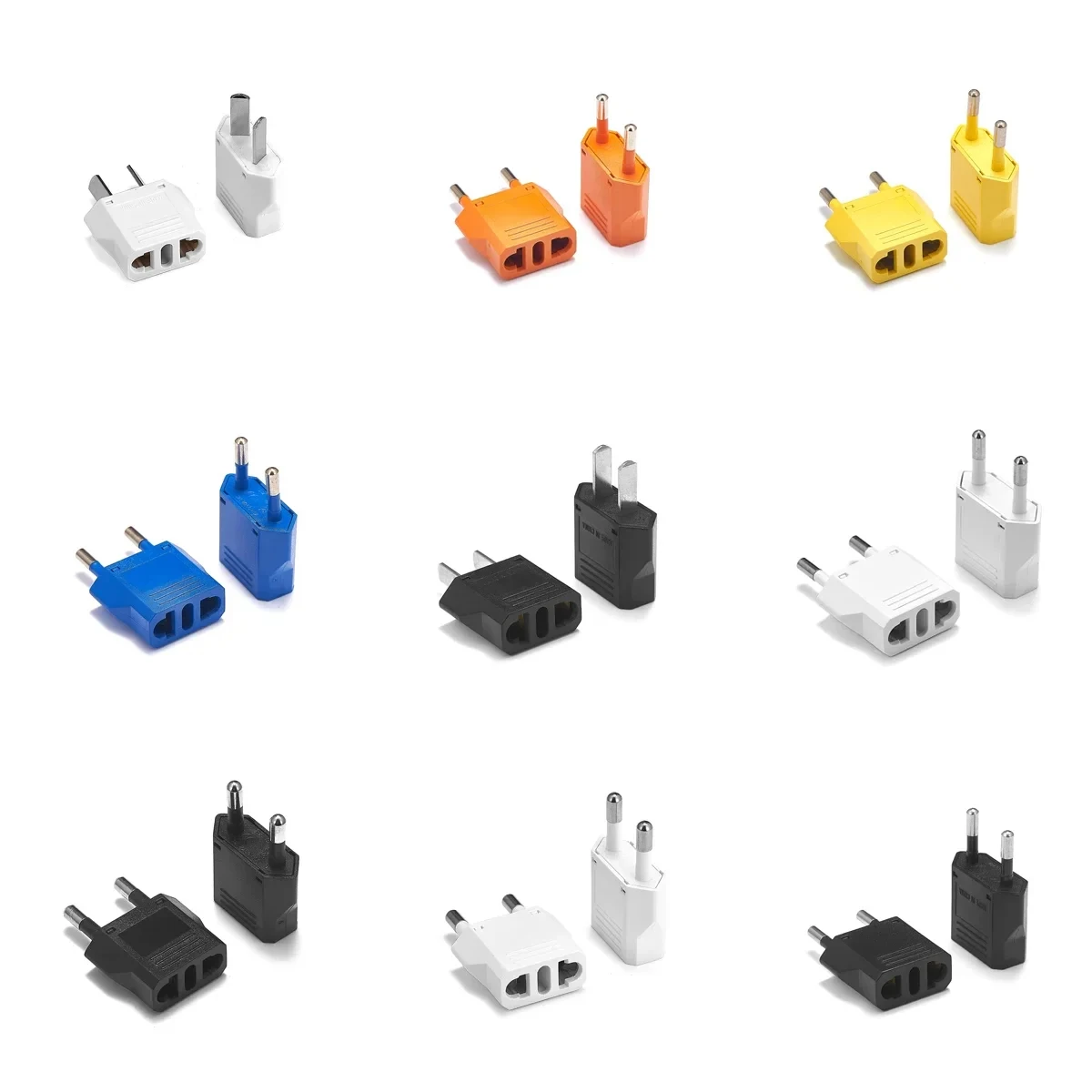 EU Plug Adapter American US To EU Euro European Travel Adapter EU To US Australia Russia China 2Pin AC Converter Power Plug