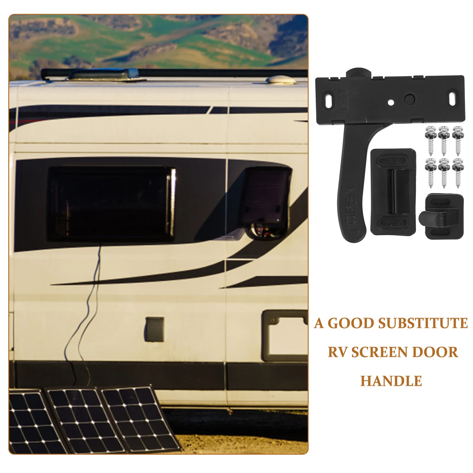 

RV Screen Door H Sturdy Grip Trailer Camper Accessories Door Roller Durable Lightweight Practical Hardware