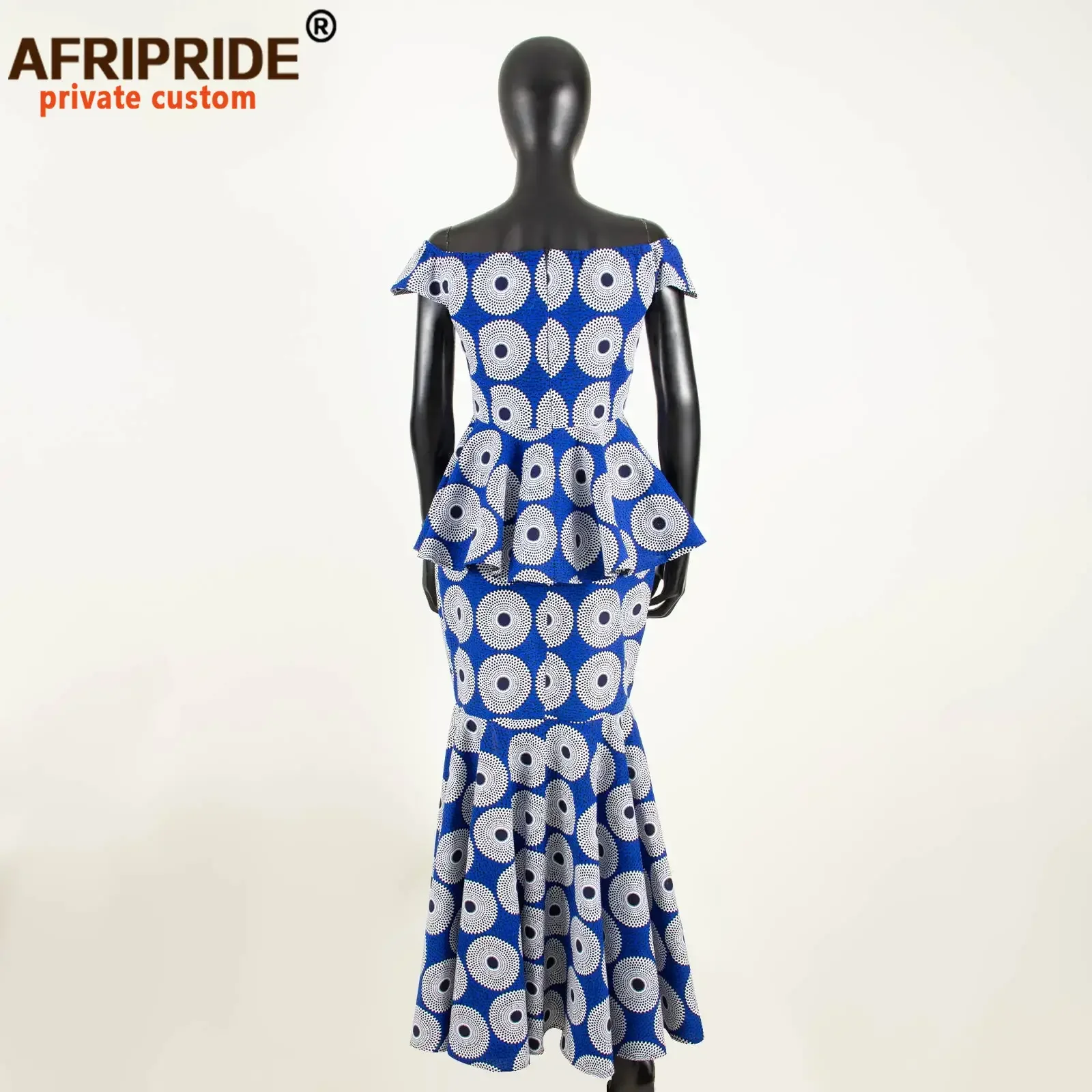 2026 African Clothes for Women Strapless Dashiki Tops and Print Skirt 2 Piece Set for Women Plus Size Outfits A1926001