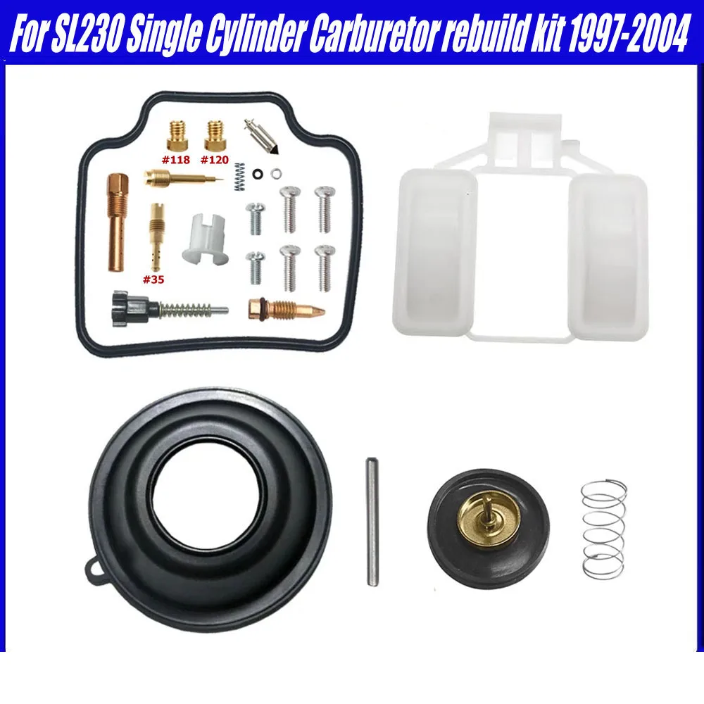

1set For Honda SL230 Single Cylinder Carburetor rebuild kit 1997 1998 1999 2000 2001 2002 2003 2004 Motorcycle Rebuild Parts