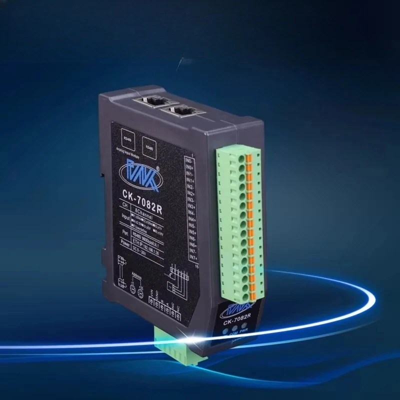 8-channel analog acquisition module 4-20mA to RS485 cascaded Modbus RTU ADC data collector