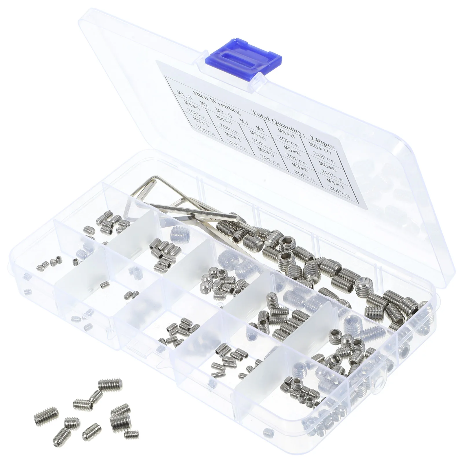 

1 set 1 Set Stainless Steel Socket Grub Screw Assorted Screw Kit For Bathroom Fixtures Door Handles Pc Repairs Diy Hardware