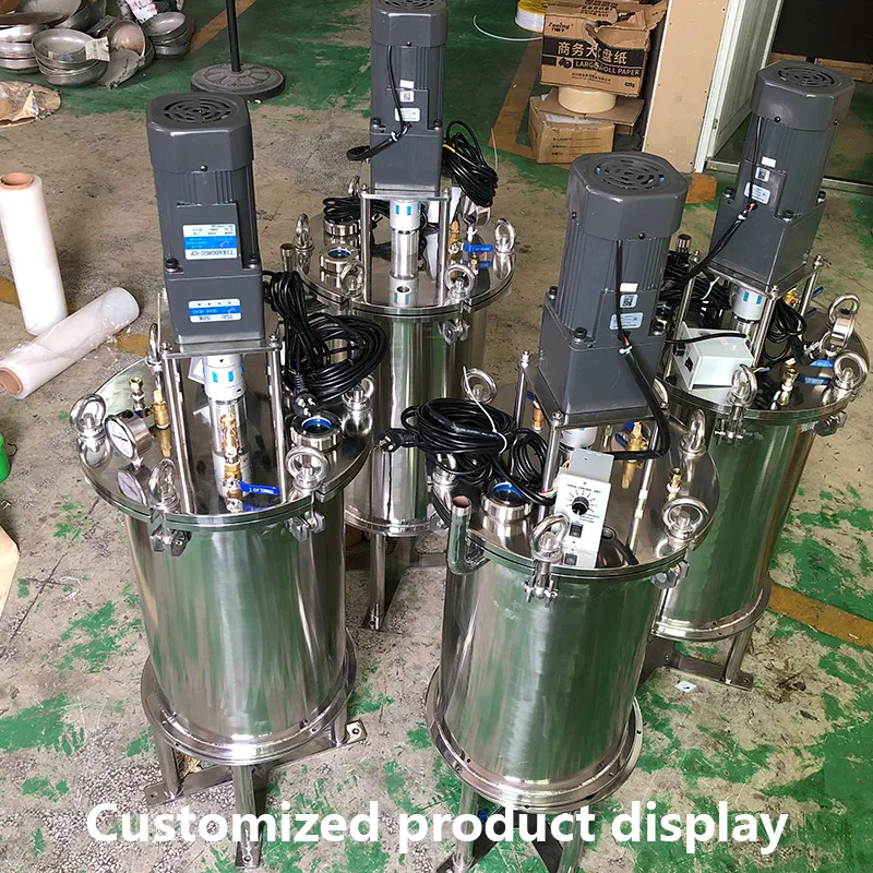 Customizable 2L 304 Stainless Steel Barrel Electric Mixer Air Pressure Storage Tank for Vessels Storage