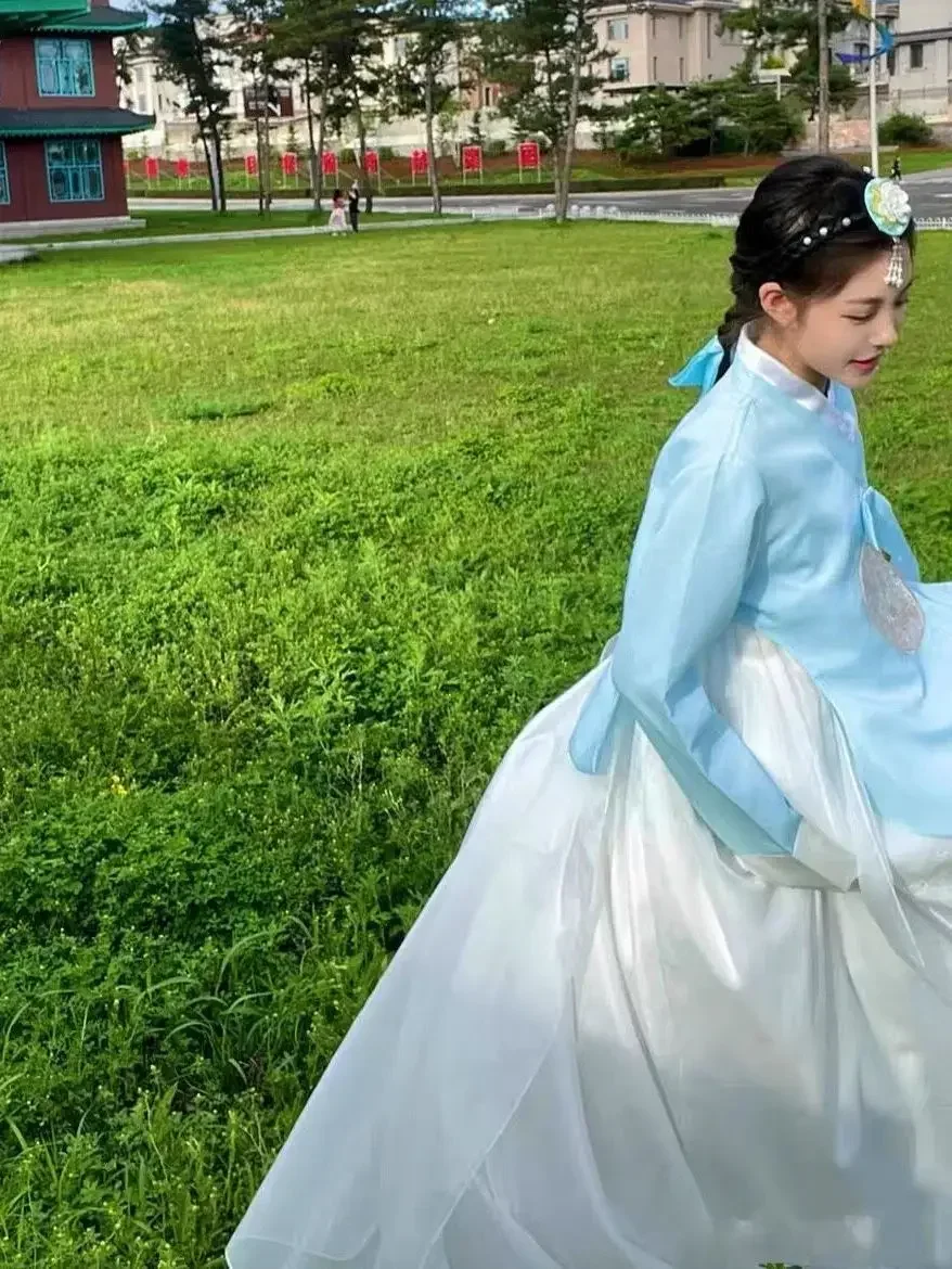 Hanbok Ortodoxo Folk Traje Tradicional de Mujeres Vestido Coreano Elegante Palacio de Princesa Ropa Vintage Fiesta de Boda 한