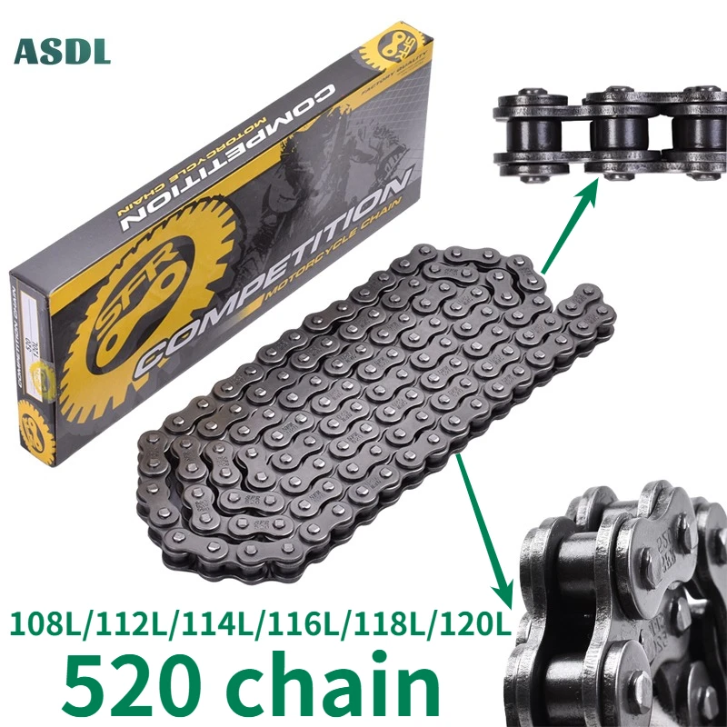 

Moto Chain 520 Chains 108L 112L 114L 116L 118L 120L Universal for Honda for Yamaha for Suzuki for KAWASAKI for CF Moto for BMW