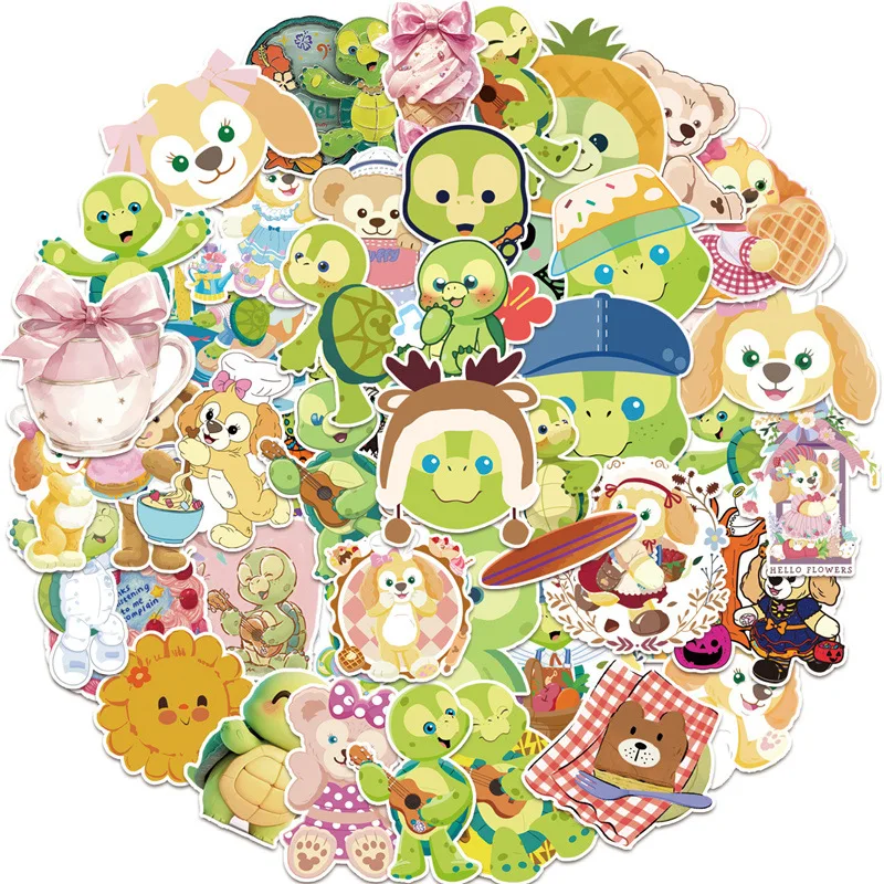 50 قطعة ملصقات أولو ميل لطيف أولو ميل السلاحف ملصقات صناعة يدوية سكرابوكينغ الهاتف الأمتعة سكيت الشارات مقاوم للماء