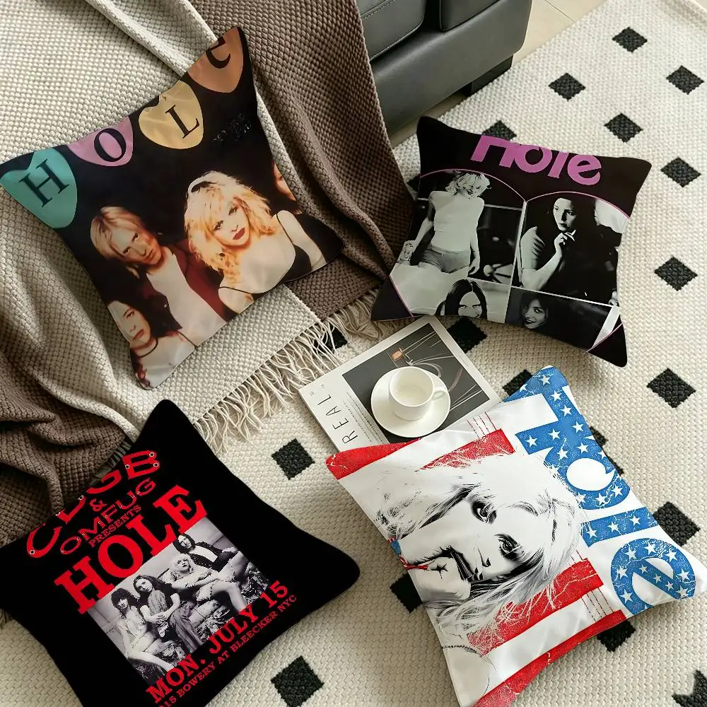 Alternative Rock Band H-HoleS Cushion Cover Inches Farmhouse Decor Home Throw Pillow Covers for Couch Decorations