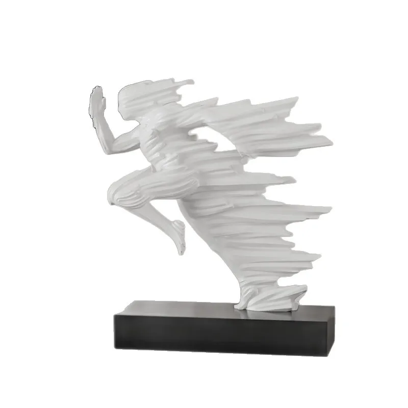 Modern Minimalist Running Inspirational Character Figurine Running Statue, Fashionable Sculpture for Home Office Decoration