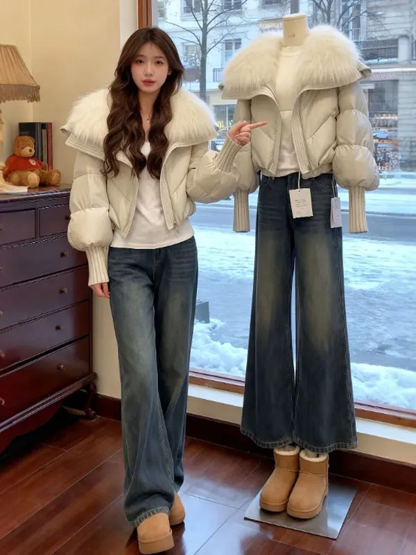 

Thiened Warm Cotton Jaet Gentle Sle Ultra Cute Small Size Spring Outerwear 26 Deees Commute Simple Fit Zipper Closure