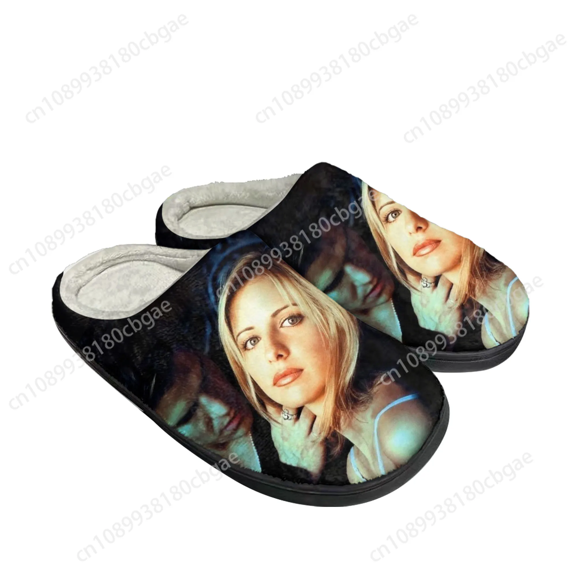 Buffy the Vampire Slayer Home Cotton Slippers Mens Womens Plush Bedroom Casual Keep Warm Shoes Thermal Slipper Custom Shoe