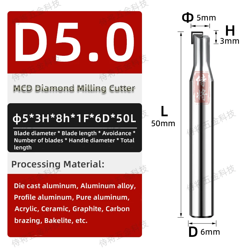Mcd Diamantfrees Gravure Bit Carving Tools Einde Molen Metaal Staal Cnc Freesmachine Sieraden Gereedschap