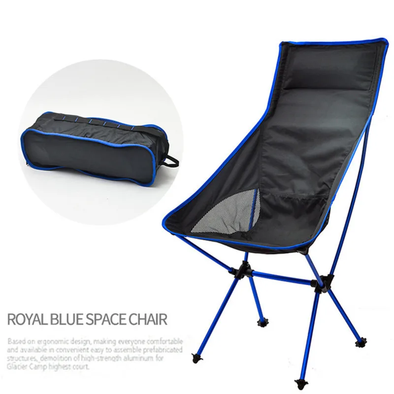 Portable Folding Camping Chair Outdoor Moon Chair Collapsible Foot Stool For Hiking Picnic Fishing Chairs Seat