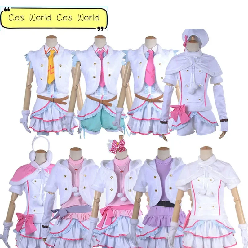 Anime Lovelive Love Live μ'S Snow Halation Cosplay Singing Costumes Honoka Kousaka Nico Yazawa EliAyase Cosplay Girl Dress Set