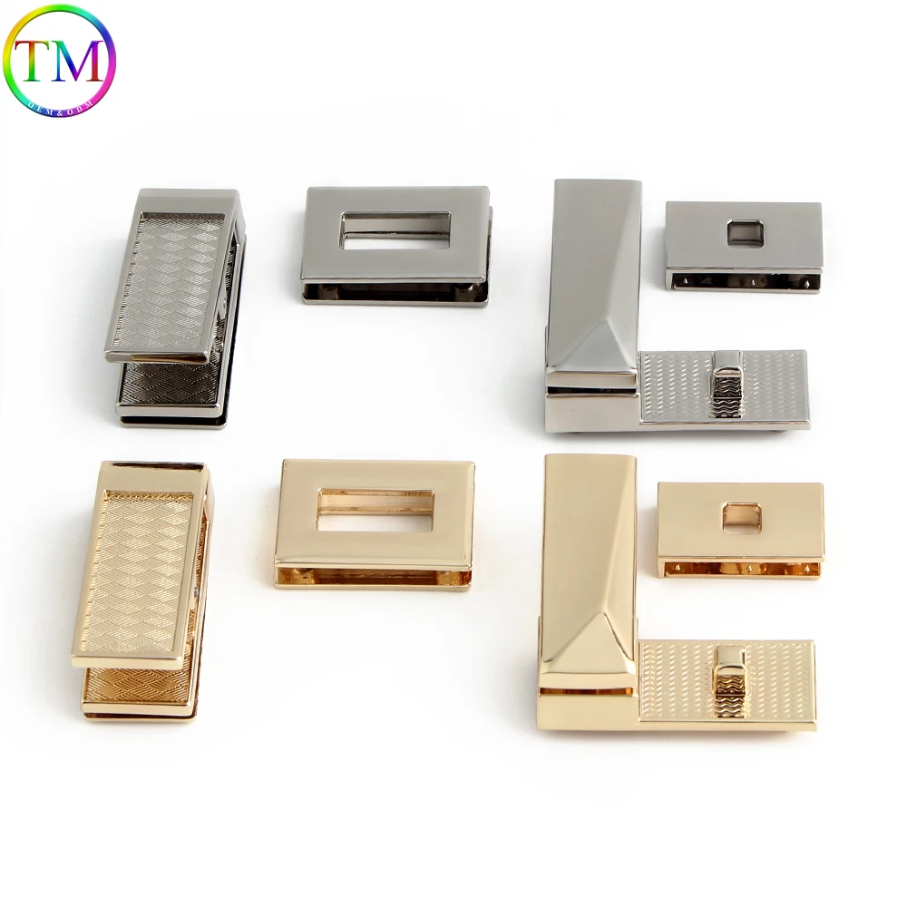 1/2/5/10 ensembles 43x16mm 50x32mm alliage tour torsion serrures pour bricolage artisanat sac à main sac à main presse serrure sac fermetures boutons pression accessoires