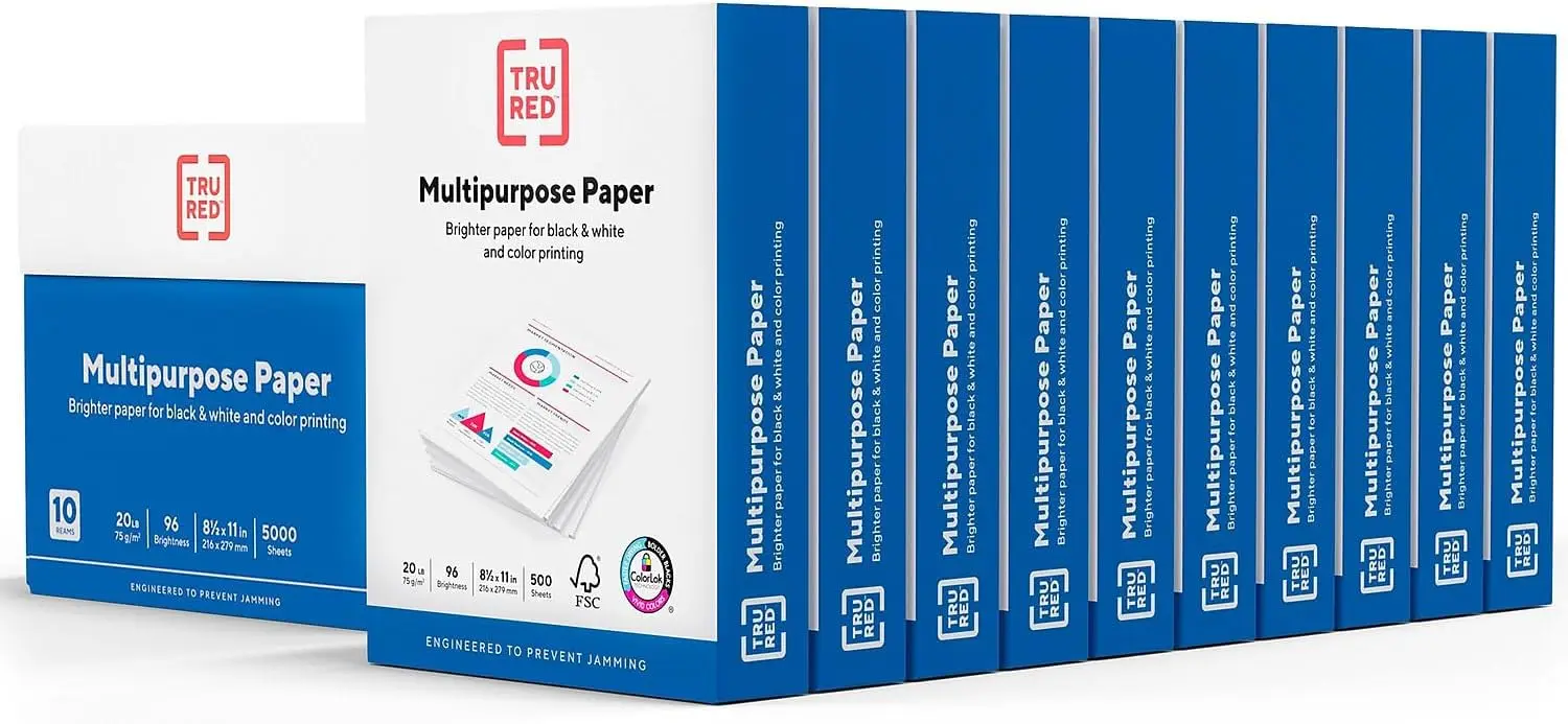 

Multipurpose Printer Paper, 8.5x11 Inches, 20 lbs, 500 Sheets, For Office School Home