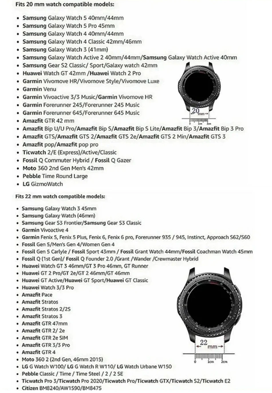 18/20/22 mm Band für Samsung Galaxy Watch 7 6 4 Classic 5 Pro Luxus Metall Diamant Stern Lederarmband Amazfit Bip GT2 3 – Detail 2