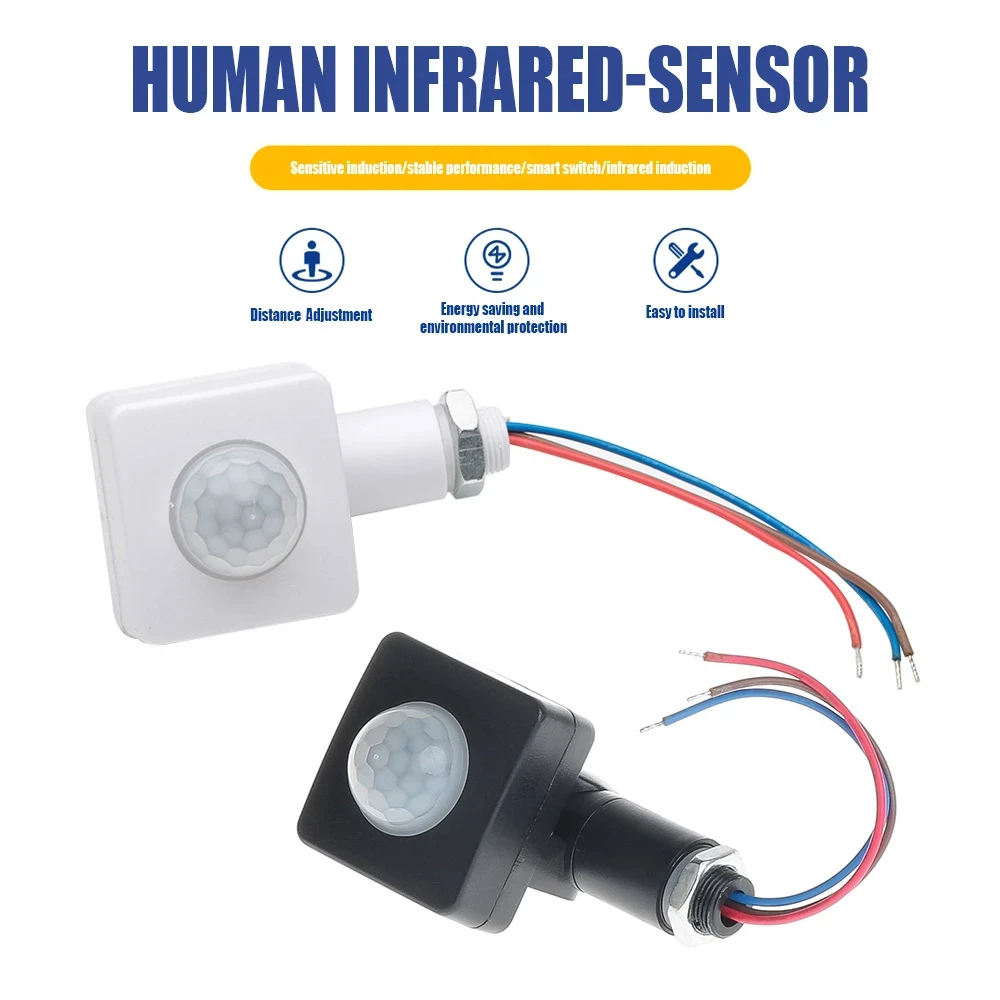 Interruttore del sensore di movimento PIR AC 85-265V interruttore della luce a infrarossi per interni per esterni con illuminazione domestica a