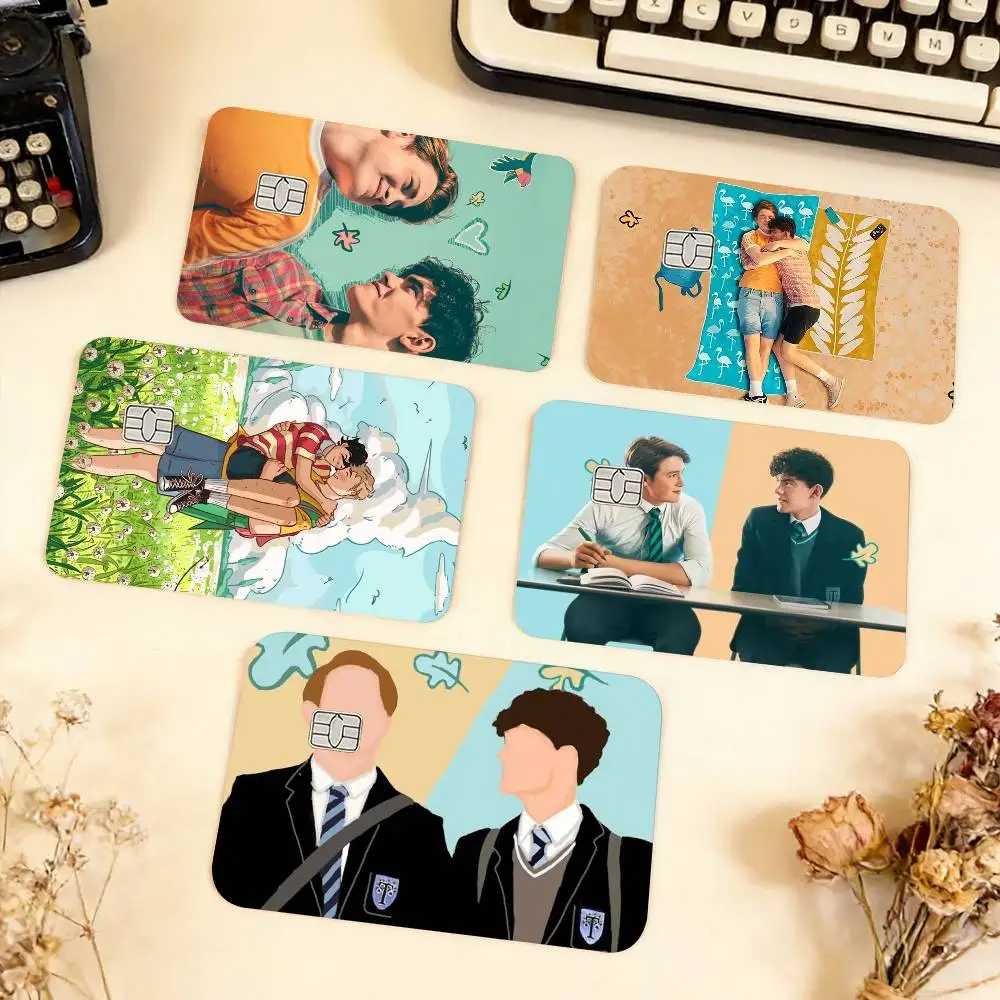

H-Heartstopper Nick Charlie Waterproof Film Skin Cover Credit Card Stickers Debit Front Bank Bus Pass