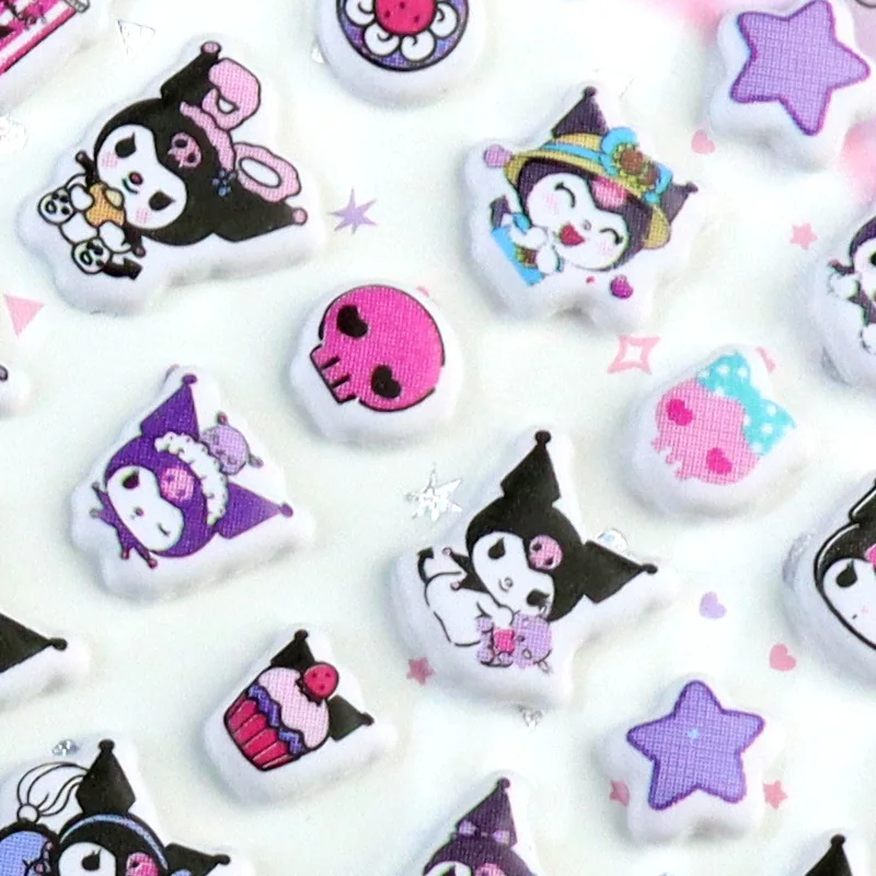 1Pc Sanrio Hello Kitty Kuromi 3D Bubble Stickers Melody Cinnamoroll Mobile Phone Case Notebook Cup Suitcase Guitar Toy Sticker