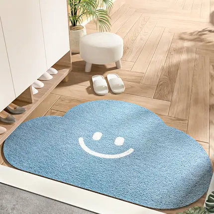 

Smile Cloud Carpet for Bathroom, Non-Slip Thick Floor Mat, Creative Door Mat