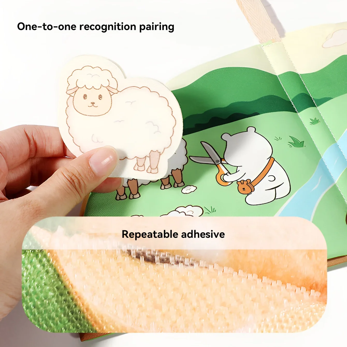 1PC Children's tear book baby cloth book toy picture matching can tear paste repeatedly tear paste cloth art Early Learning Book