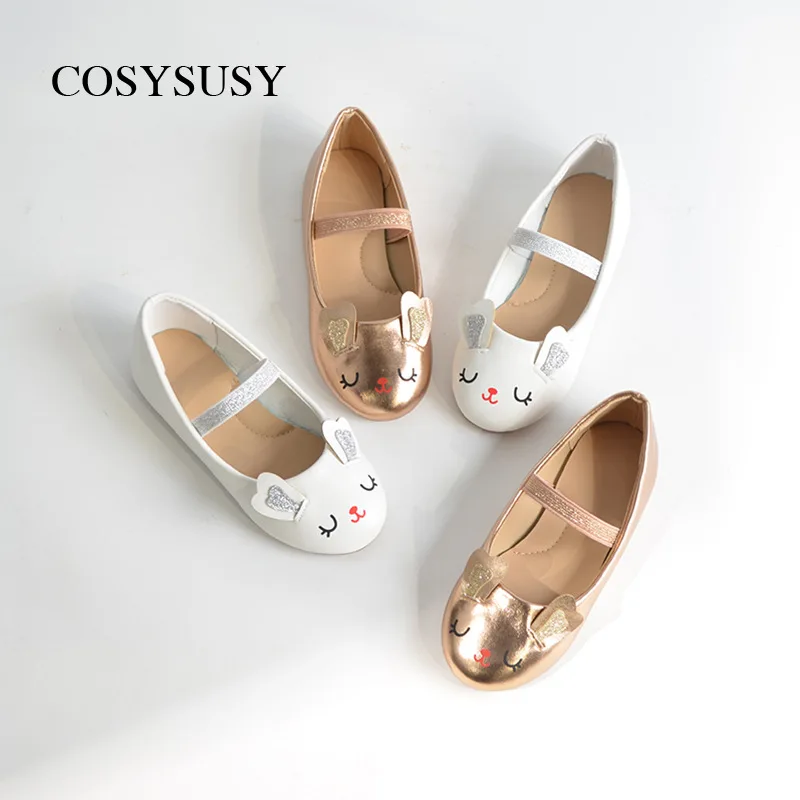 

Fashion Rabbit Cartoon Children's Flat Shoes Girls Dance Shoes Kids Princess Dress Shoes Comfortable Breathable Non-Slip Student